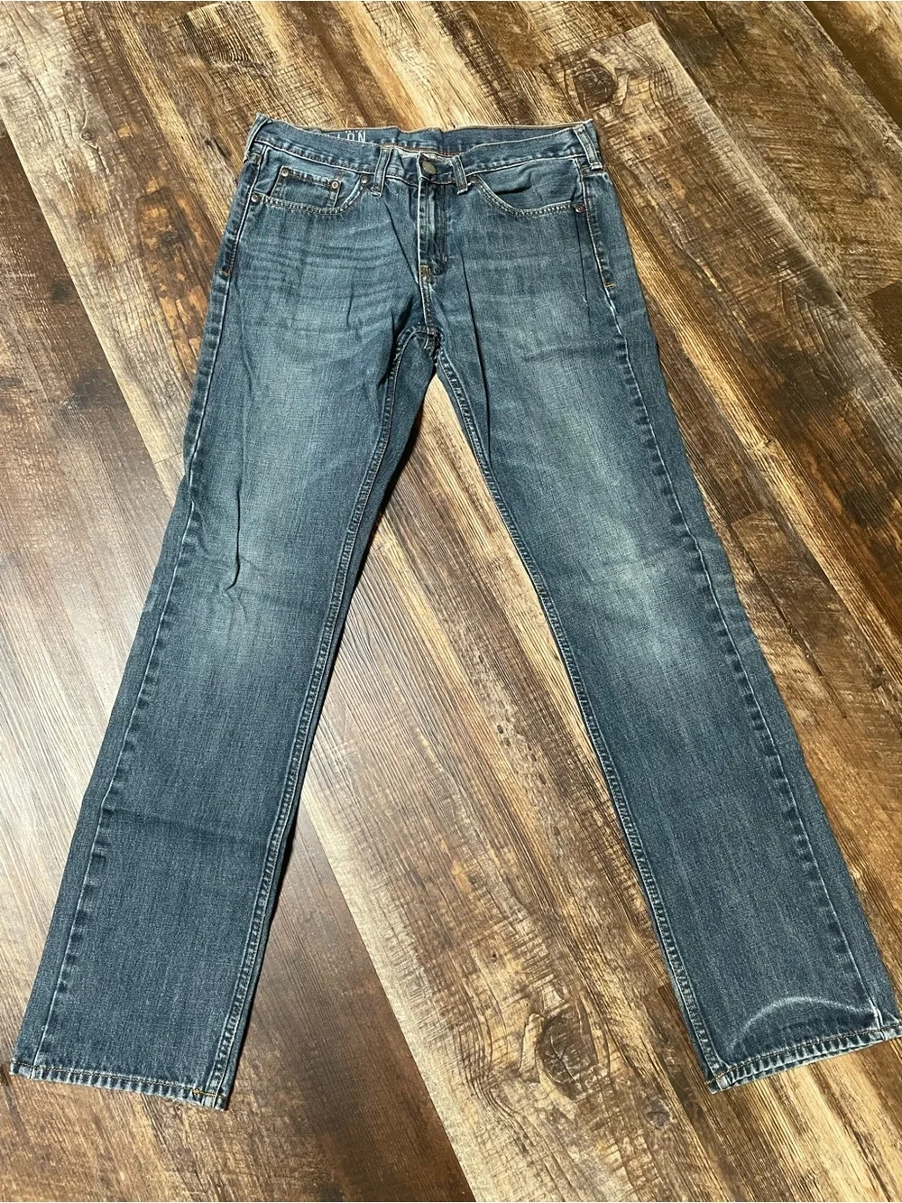 Bullhead Men's Skinny Jeans in Washed Blue Denim